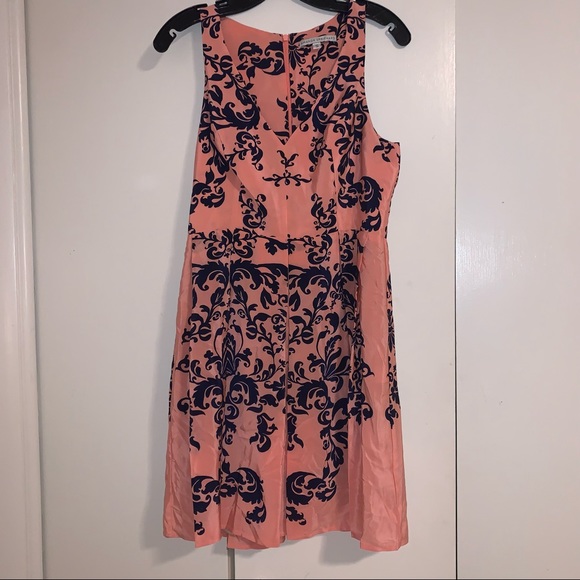 Amanda Uprichard Dresses & Skirts - Amanda Uprichard Coral and Navy Dress